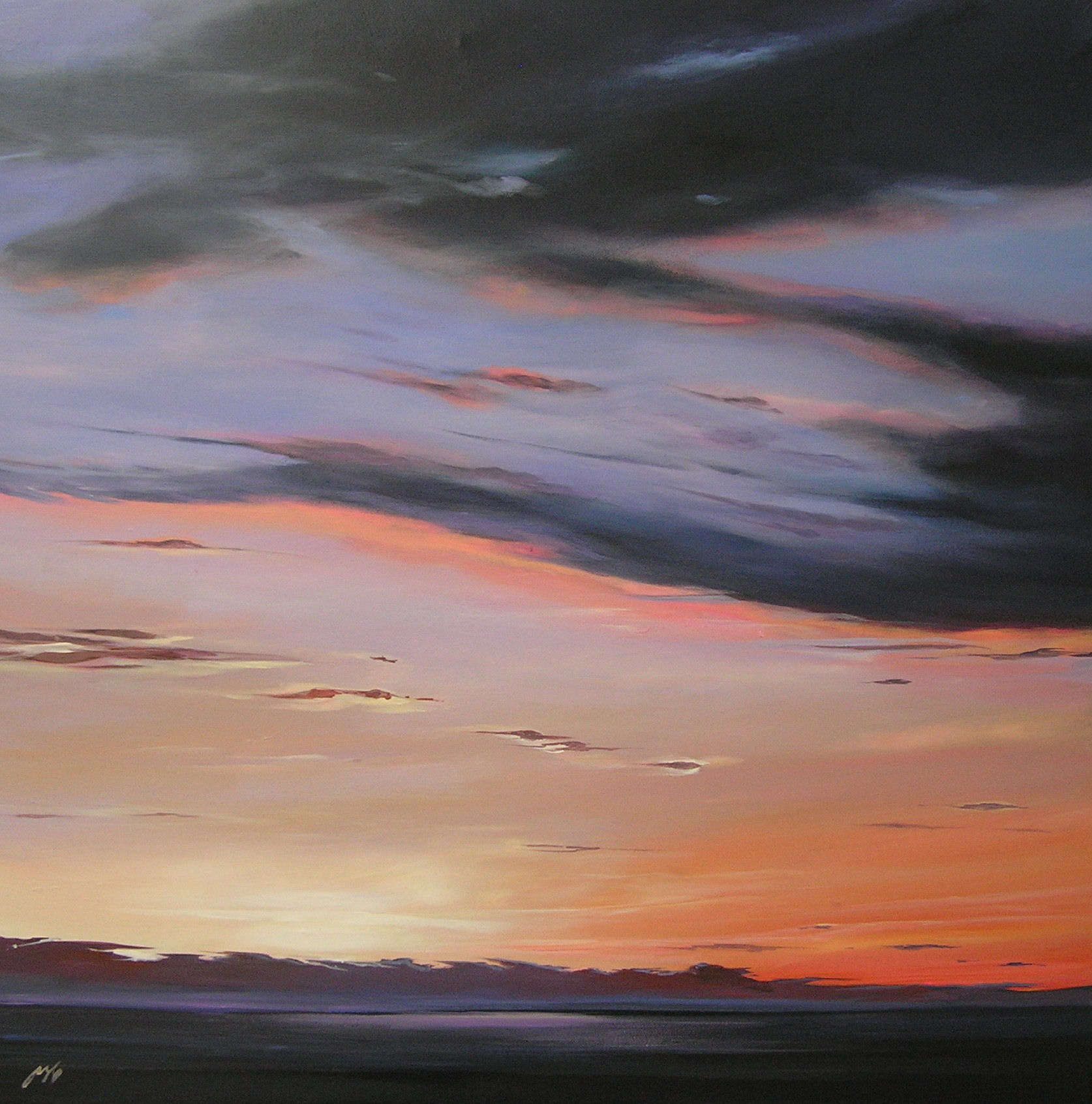 'Purple Sky, Gullane' by artist Allison Young